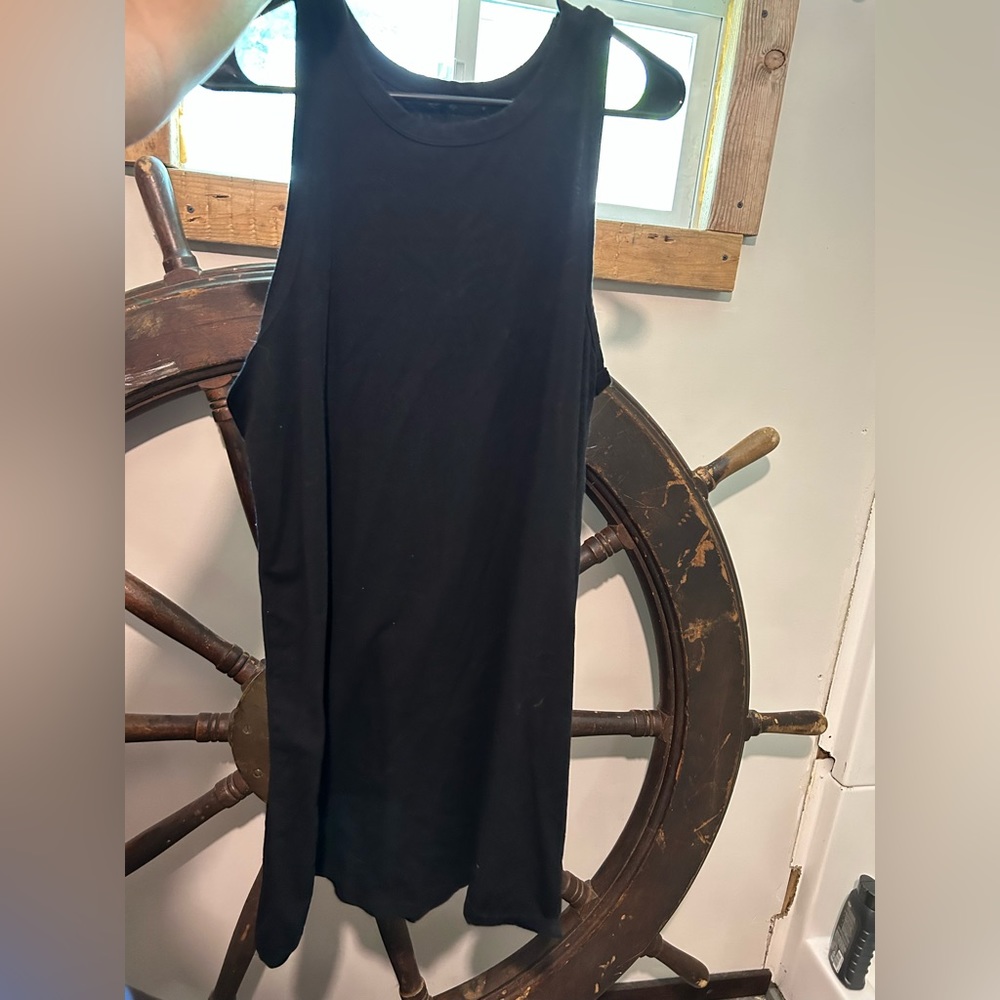 Black Dress with Low Arm Holes